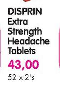 Disprin Extra Strength Headache Tablets-52x2's