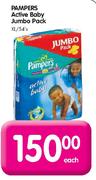 Pampers Active Baby Jumbo Pack(XL/54's) Each