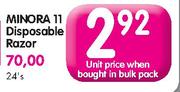 Minora 11 Disposable Razor Each