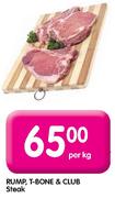 Rump, T-Bone & Club Steak-Per Kg