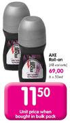 Axe Roll-On(All Variants)-50ml Each