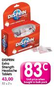 Disprin Extra Strength Headache Tablets-2's Each