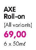 Axe Roll-On(All Variants)-6 x 50ml