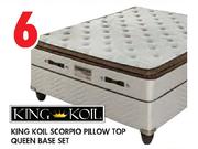 King Koil Scorpio Pillow Top Queen Base Set