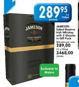 Jameson Select Reserve Irish Whiskey With 2 Glasses In Gift Pack-1x750ml