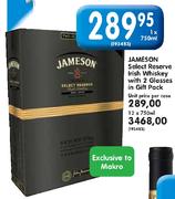 Jameson Select Reserve Irish Whiskey With 2 Glasses In Gift Pack-12x750ml