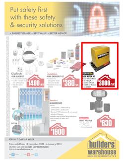 Builders Warehouse : Security Solutions (13 Nov - 6 Jan 2013), page 1