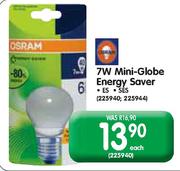 Osram 7W Mini Globe Energy Saver-Each