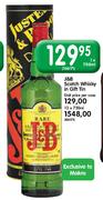 J & B Scotch Whiskey In Gift Tin-12x750ml