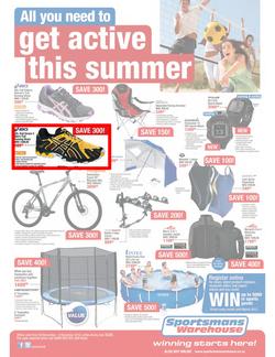 Sportsmans Warehouse : Get Active This Summer (22 Nov - 2 Dec 2012), page 1