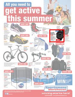 Sportsmans Warehouse : Get Active This Summer (22 Nov - 2 Dec 2012), page 1