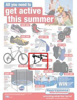 Sportsmans Warehouse : Get Active This Summer (22 Nov - 2 Dec 2012), page 1