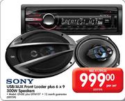Sony USB/AUX Front Loader Plus 6x9 300W Speakers-Per Set