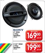 Sony 5 1/4" 150W 2-Way Speakers-Per Set