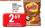 Samba Potato Chips(All Flavours)-48x36gm