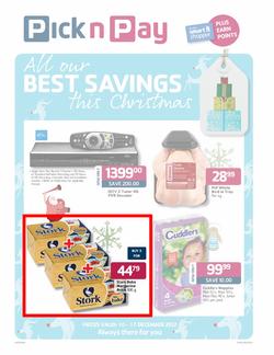 Pick n Pay Gauteng : All our Best Savings this Christmas (10 Dec - 17 Dec), page 1