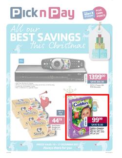 Pick n Pay Eastern Cape : All our Best Savings this Christmas (10 Dec - 17 Dec), page 1