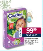 Cuddlers Nappies Midi-52's / Maxi-50's / Maxi Plus-48's / Junior-44's - Per Pack