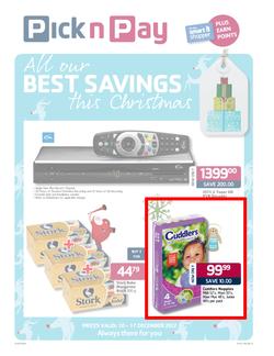 Pick n Pay Western Cape : All our Best Savings this Christmas (10 Dec - 17 Dec), page 1