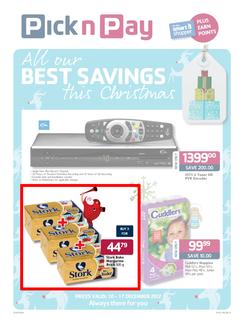 Pick n Pay Western Cape : All our Best Savings this Christmas (10 Dec - 17 Dec), page 1
