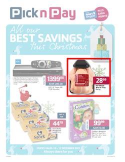 Pick n Pay KZN : All our Best Savings this Christmas (10 Dec - 17 Dec), page 1