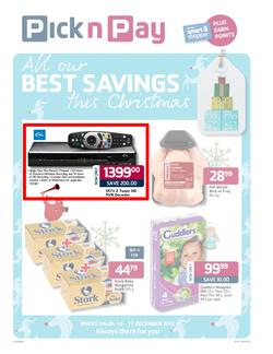 Pick n Pay KZN : All our Best Savings this Christmas (10 Dec - 17 Dec), page 1