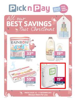 Pick n Pay Gauteng : All our Best Savings this Christmas (10 Dec - 17 Dec), page 1