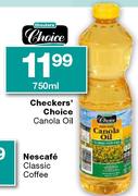 Checkers' Choice Canola Oil-750ml