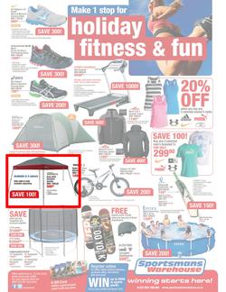 Sportsmans Warehouse : Make 1 Stop for Holiday Fitness & Fun (6 Dec - 31 Dec), page 1