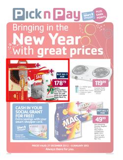 Pick n Pay Eastern Cape : Bringing in the New Year with Great Prices (27 Dec - 6 Jan 2013), page 1