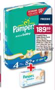 Pampers Active Baby Giant Pack Size 4+ Maxi Plus-74's/ Size 5 Junior-68's Each