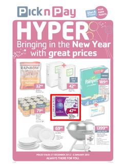 Pick n Pay Hyper Eastern Cape : Bringing in the New Year with Great Prices (27 Dec - 6 Jan 2013), page 1