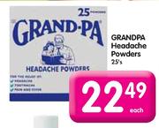  Grandpa Headache Powders-25's