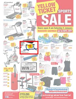 Sportsmans Warehouse : Yellow Ticket Sports Sale (5 Jan - 20 Jan 2013), page 1