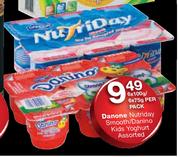 Danone Nutriday Smooth/Danino Kids Yoghurt Assorted-6x100g/6x75g Per Pack