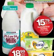 Housebrand/Darling Fresh Milk Assorted-2l Each
