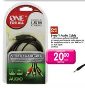 One For All Stereo Y Audio Cable-Each