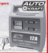 Auto Kraft Battery Chargers 12V 6 Amp(FED.CBC6)-Each