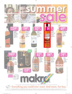 Makro : Summer Sale - Liquor (20 Jan - 28 Jan 2013), page 1