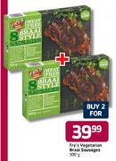 Fry's Vegetarian Braai Sausages-2 x 500g