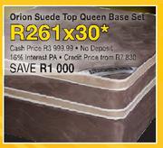 Orion Suede Top Queen Base Set