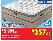 Sealy Carlton Pillow Top Queen Base Set
