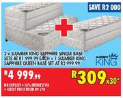 2 x Slumber King Sapphire Single Base Sets + 1 Slumber King Sapphire Queen Base Set