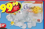 Grand Fiesta Glass Punch Bowl Set-27 Piece