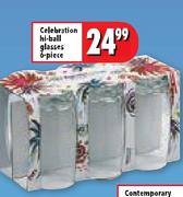Celebration Hi-Ball Glasses-6 Piece