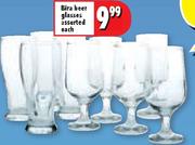 Bira Beer Glasses Assorted-Each
