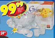 Grand Fiesta Glass Punch Bowl Set 27 Piece
