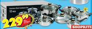 Value Stainless Steel Cookware Set 12 Piece