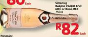 Simonsig Kaapse Vonkel Brut MCC Or Rose MCC-750ml
