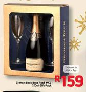 Graham Beck Brut Rose MCC Gift Pack-750ml 